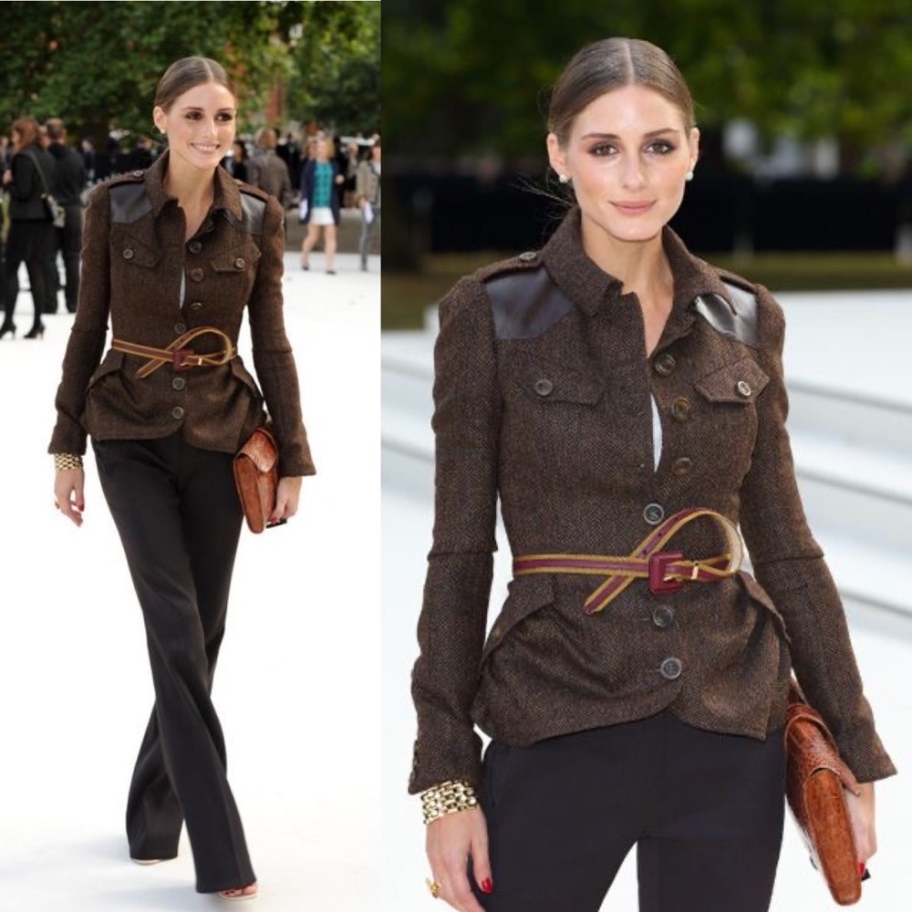 Burberry prorsum brown tweed jacket size 38